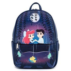 Loungefly The Little Mermaid Gondola Chibi Ariel Kiss The Girl Mini Backpack NWT